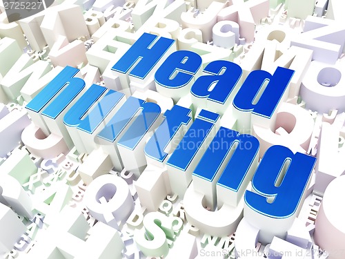 Image of Business concept: Head Hunting on alphabet background