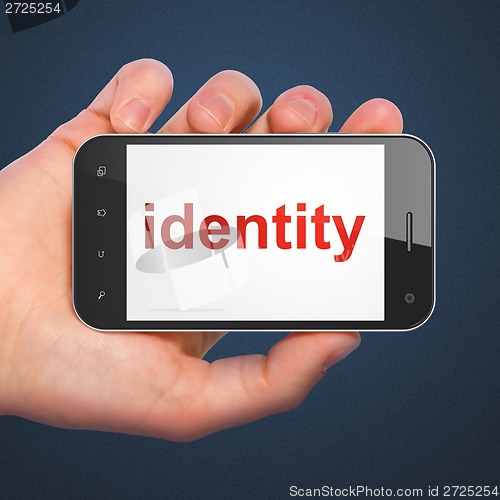 Image of Privacy concept: Identity on smartphone