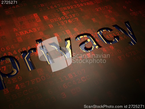 Image of Safety concept: Privacy on digital screen background