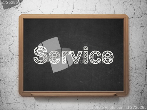 Image of Business concept: Service on chalkboard background