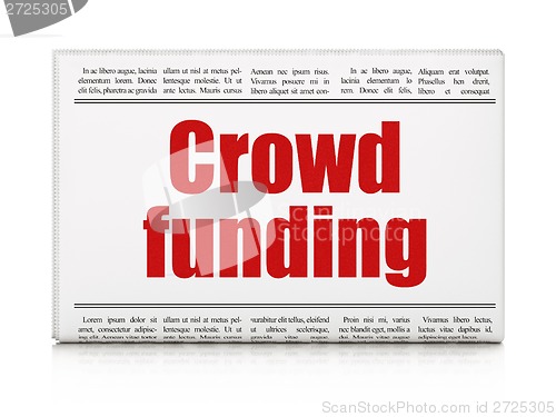 Image of Business concept: newspaper headline Crowd Funding