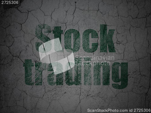 Image of Finance concept: Stock Trading on grunge wall background