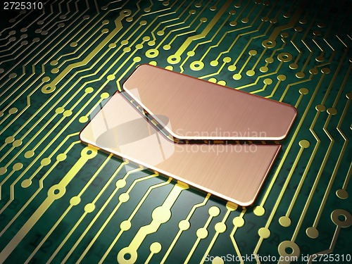 Image of Finance concept: Email on circuit board background