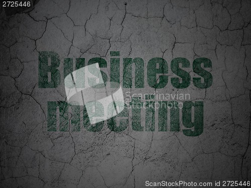 Image of Finance concept: Business Meeting on grunge wall background