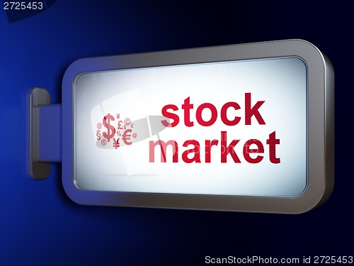 Image of Business concept: Stock Market and Finance Symbol on billboard background