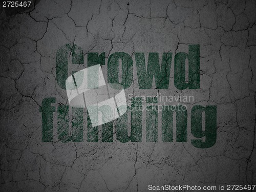 Image of Business concept: Crowd Funding on grunge wall background