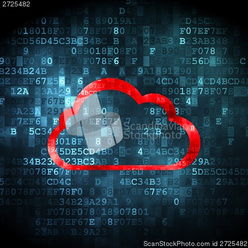 Image of Technology concept: Cloud on digital background