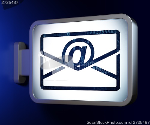 Image of Finance concept: Email on billboard background