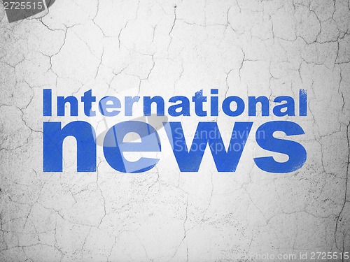 Image of News concept: International News on wall background