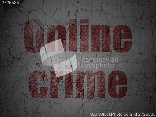 Image of Safety concept: Online Crime on grunge wall background