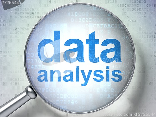 Image of Data Analysis with optical glass