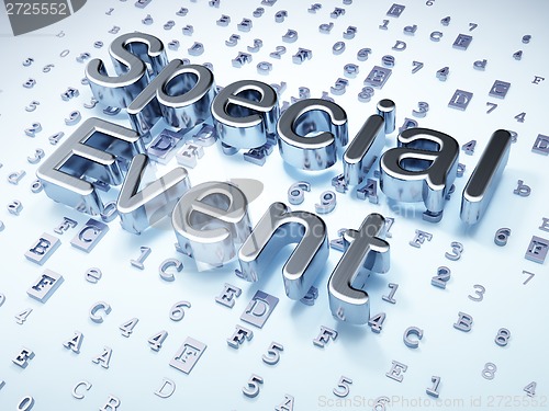 Image of Finance concept: Silver Special Event on digital background