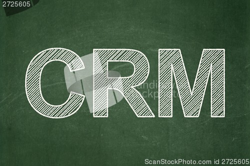 Image of Finance concept: CRM on chalkboard background