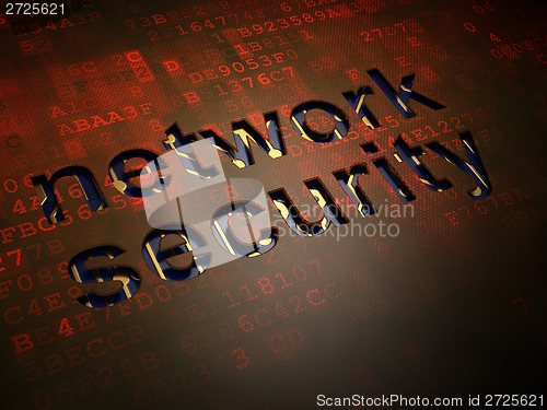 Image of Security concept: Network on digital screen