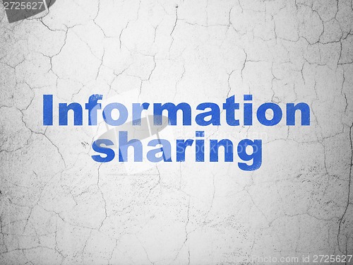 Image of Data concept: Information Sharing on wall background