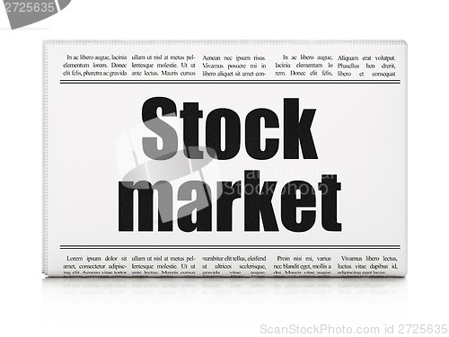 Image of Finance concept: newspaper headline Stock Market