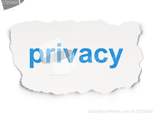 Image of Security concept: Privacy on Paper background