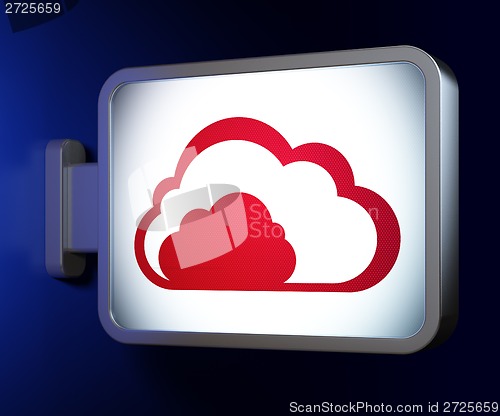 Image of Computing concept: Cloud on billboard background