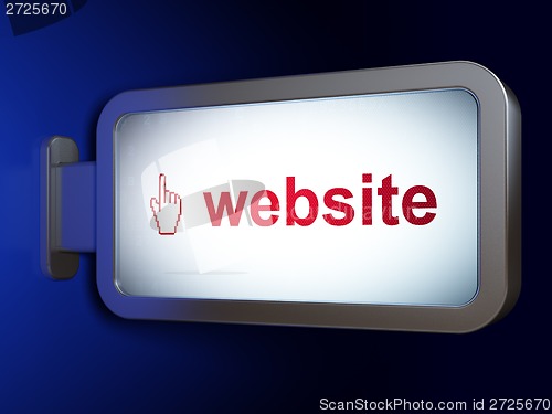 Image of Web development concept: Website and Mouse Cursor on billboard background