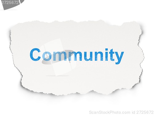 Image of Social media concept: Community on Paper background