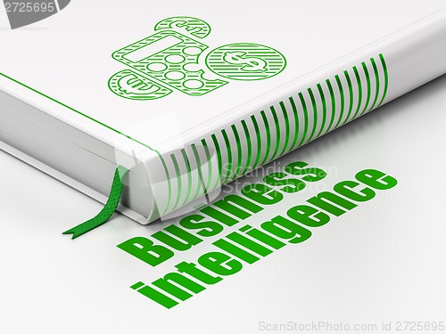 Image of Book Calculator, Business Intelligence on white background