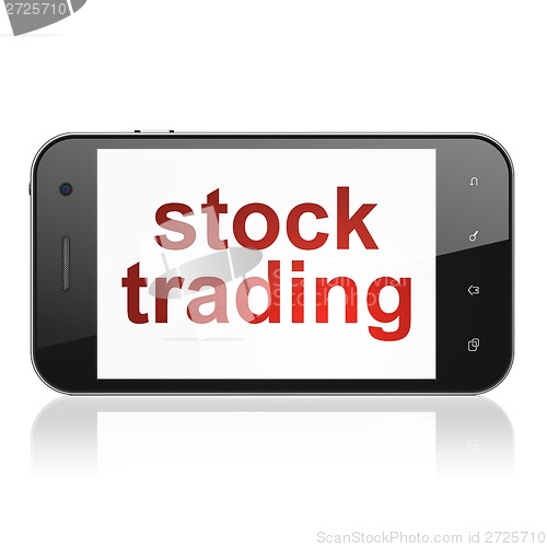 Image of Business concept: Stock Trading on smartphone