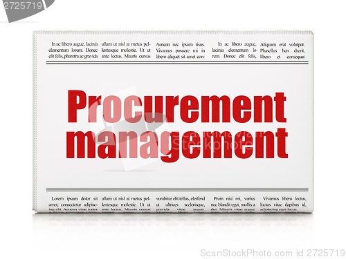 Image of Business concept: newspaper headline Procurement Management