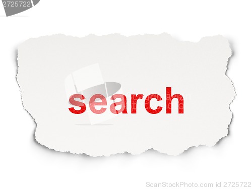 Image of Web development concept: Search on Paper background