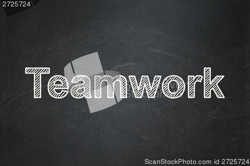 Image of Business concept: Teamwork on chalkboard background
