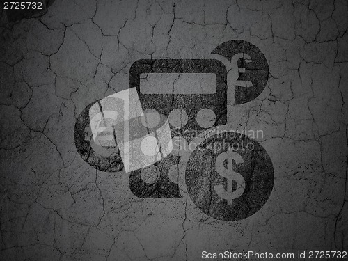 Image of Business concept: Calculator on grunge wall background