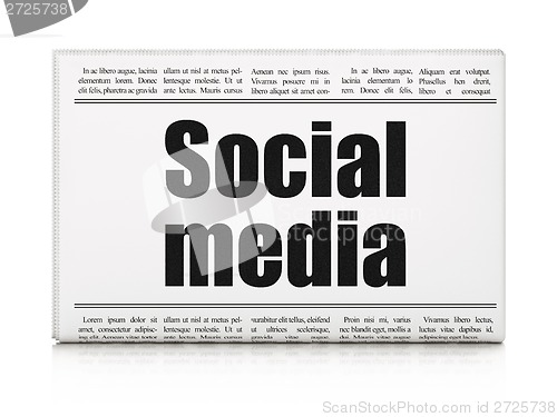 Image of Network concept: newspaper headline Social Media