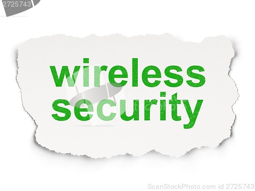 Image of Protection concept: Wireless Security on Paper background