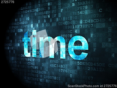 Image of Timeline concept: Time on digital background