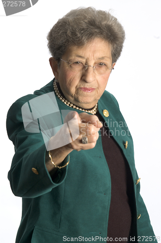 Image of serious senior woman