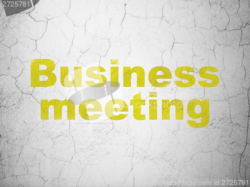 Image of Finance concept: Business Meeting on wall background