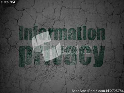 Image of Security concept: Information Privacy on grunge wall background