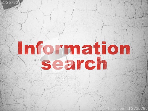 Image of Information Search on wall background