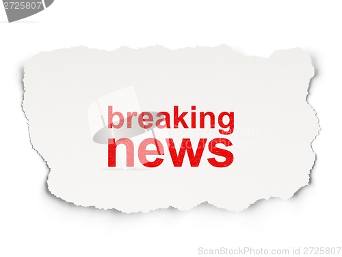 Image of Breaking News on Paper background