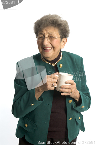 Image of woman with coffee tea