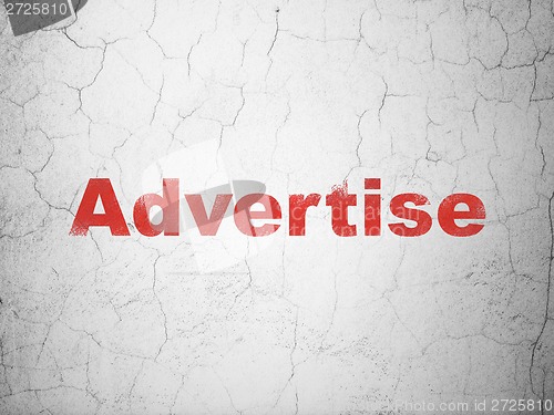 Image of Marketing concept: Advertise on wall background