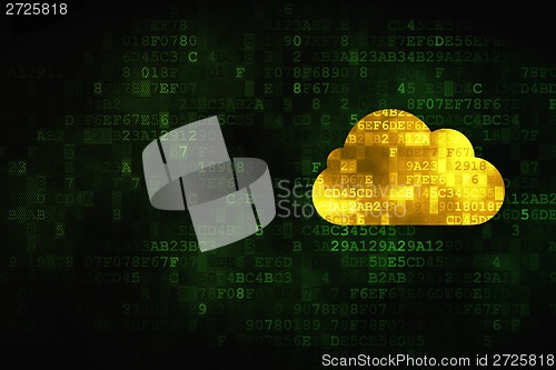 Image of Technology concept: Cloud on digital background