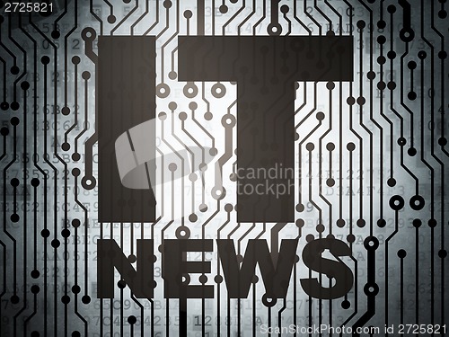 Image of News concept: circuit board with IT