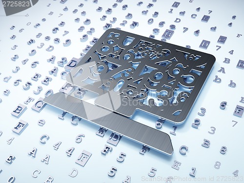 Image of Education concept: Silver Computer Pc on digital background