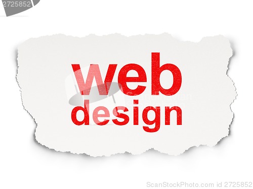Image of Webdevelopment concept: Web Design on Paper background