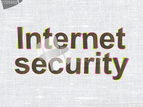 Image of Privacy concept: Internet Security on fabric texture background