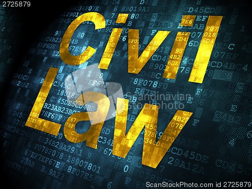 Image of Civil Law on digital background