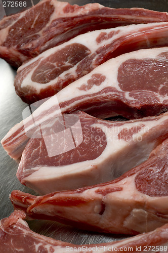 Image of rib lamb chops in frying pan