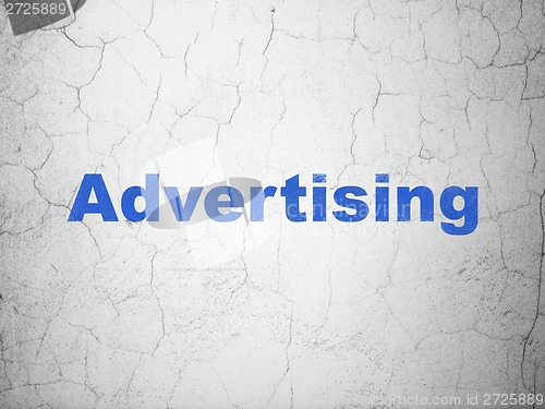 Image of Advertising concept: Advertising on wall background