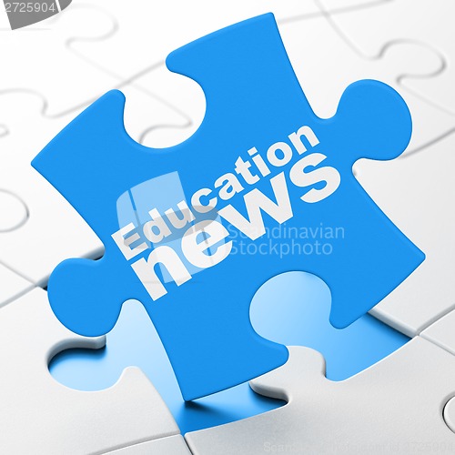 Image of Education News on puzzle background