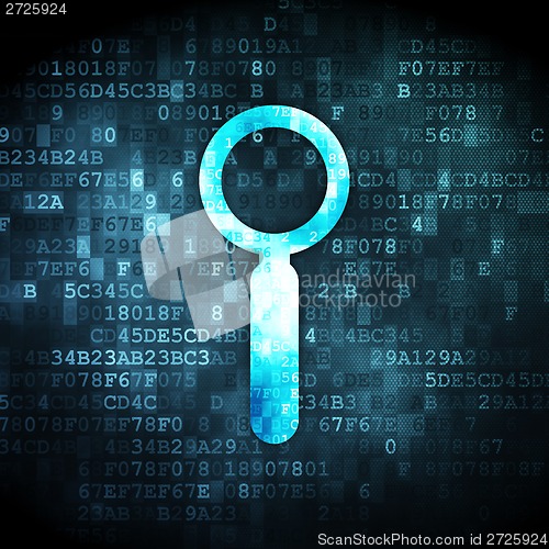 Image of Information concept: Search on digital background